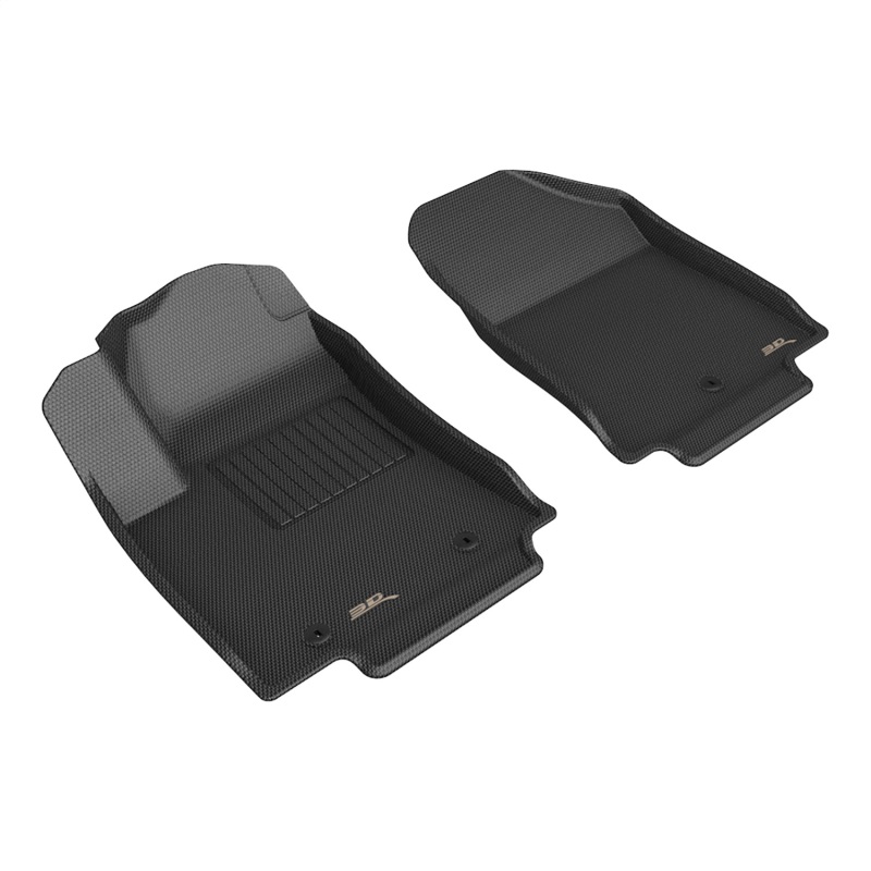 Hyundai Kona Electric KAGU Series Floor Mats - Front - 3D MAXpider - Black - `24-`26 Hyundai Kona Electric KAGU Series Floor Mats - Front - 3D MAXpider - Black - `24-`26